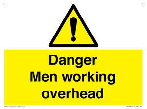 danger men working overhead